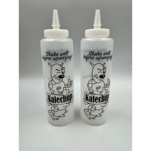 2 PACK 8 oz Plastic Squeeze Squirt Bottles Ketchup Mustard BBQ Sauce Condiments